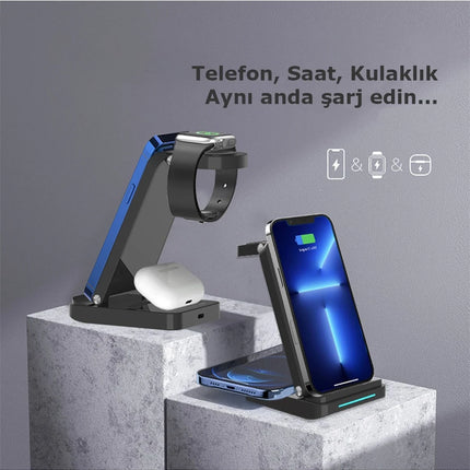 S90 4in1 Kablosuz Şarj Masaüstü Set 2