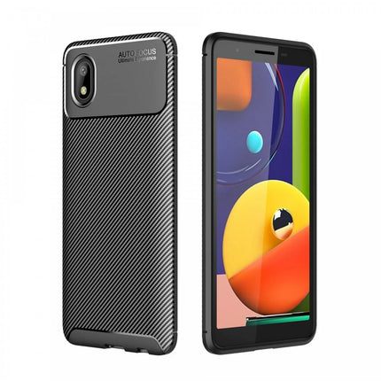 Samsung Galaxy A01 Core Auto Focus Karbon Kapak Kılıf - Siyah