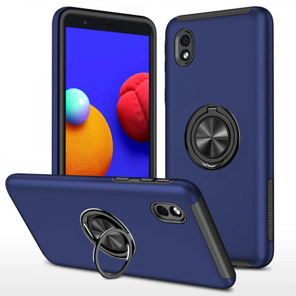 Samsung Galaxy A01 Core Elit Yüzüklü Kapak Kılıf - Lacivert