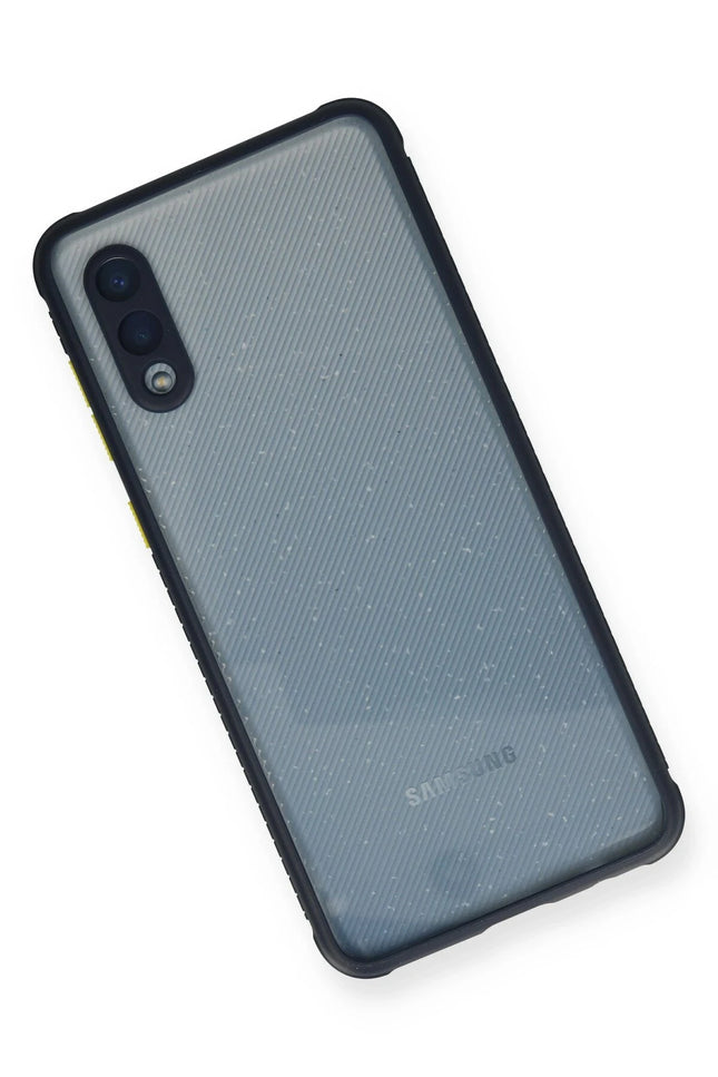 Samsung Galaxy A02 Miami Şeffaf Silikon Kılıf - Lacivert 3