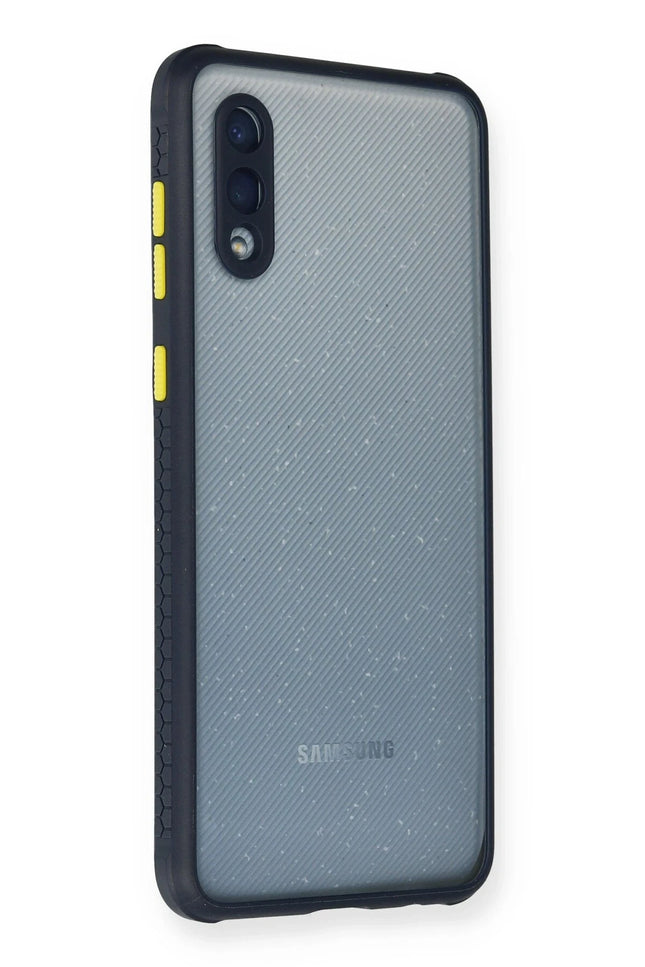 Samsung Galaxy A02 Miami Şeffaf Silikon Kılıf - Lacivert 2