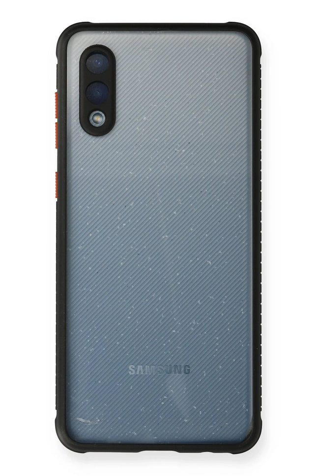 Samsung Galaxy A02 Miami Şeffaf Silikon Kılıf - Siyah