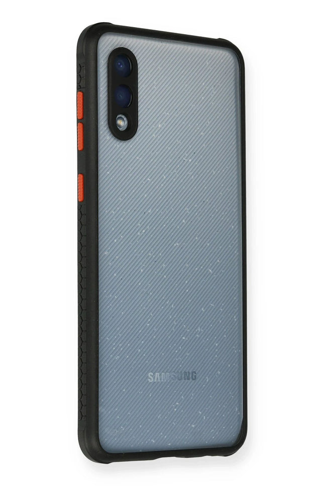 Samsung Galaxy A02 Miami Şeffaf Silikon Kılıf - Siyah 2