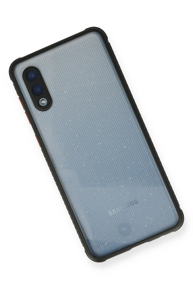 Samsung Galaxy A02 Miami Şeffaf Silikon Kılıf - Siyah 3