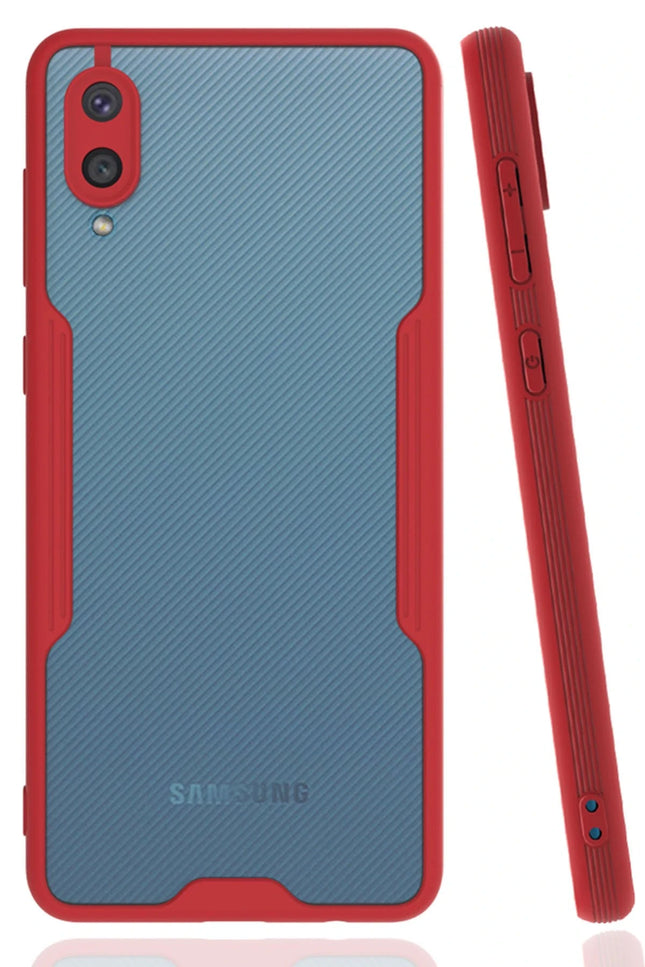 Samsung Galaxy A02 Platin Silikon Kılıf - Kırmızı