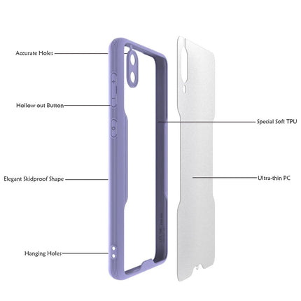 Samsung Galaxy A02 Platin Silikon Kılıf - Lila 3