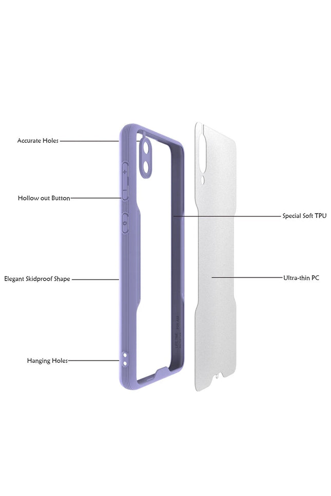 Samsung Galaxy A02 Platin Silikon Kılıf - Mavi 3