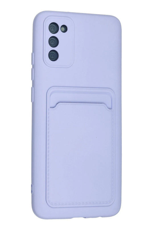 Samsung Galaxy A02S Kelvin Kartvizitli Silikon Kılıf - Lila 3