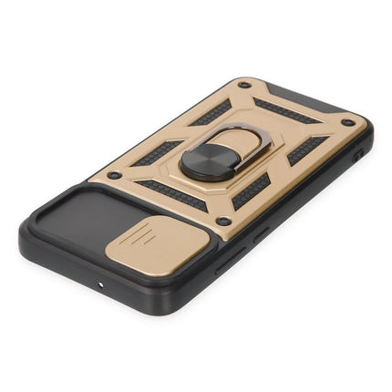 Samsung Galaxy A03 Pars Lens Yüzüklü Silikon Kılıf - Gold 5