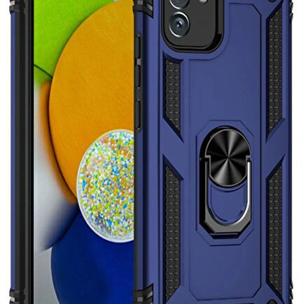 Samsung Galaxy A03 Sofya Yüzüklü Silikon Kapak Kılıf - Lacivert