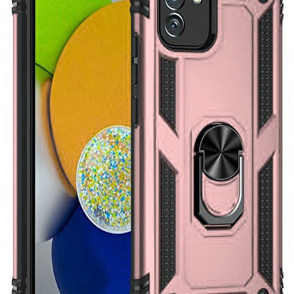 Samsung Galaxy A03 Sofya Yüzüklü Silikon Kapak Kılıf - Rose
