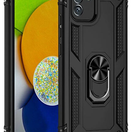 Samsung Galaxy A03 Sofya Yüzüklü Silikon Kapak Kılıf - Siyah