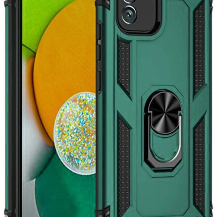 Samsung Galaxy A03 Sofya Yüzüklü Silikon Kapak Kılıf - Yeşil