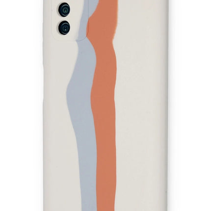 Samsung Galaxy A03S Ebruli Lansman Silikon Kılıf - Beyaz 3