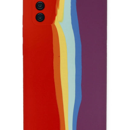 Samsung Galaxy A03S Ebruli Lansman Silikon Kılıf - Kırmızı