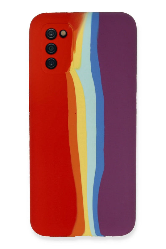Samsung Galaxy A03S Ebruli Lansman Silikon Kılıf - Kırmızı