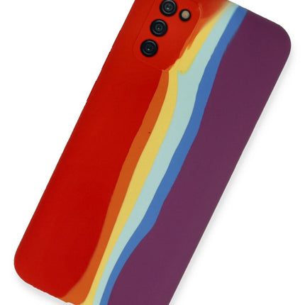 Samsung Galaxy A03S Ebruli Lansman Silikon Kılıf - Kırmızı 2