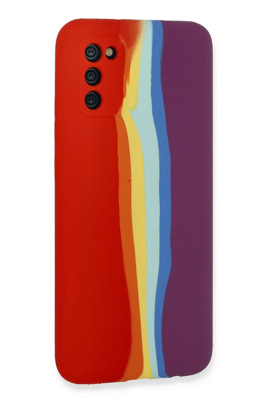 Samsung Galaxy A03S Ebruli Lansman Silikon Kılıf - Kırmızı 3
