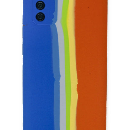 Samsung Galaxy A03S Ebruli Lansman Silikon Kılıf - Mavi