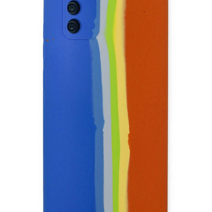 Samsung Galaxy A03S Ebruli Lansman Silikon Kılıf - Mavi 3