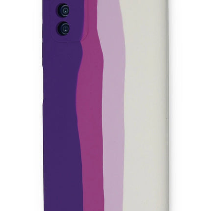Samsung Galaxy A03S Ebruli Lansman Silikon Kılıf - Mor 3