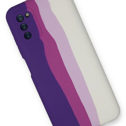 Samsung Galaxy A03S Ebruli Lansman Silikon Kılıf - Mor 2