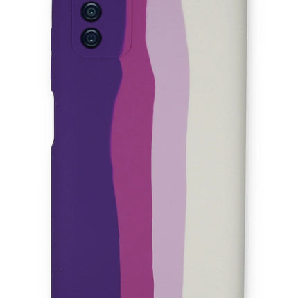 Samsung Galaxy A03S Ebruli Lansman Silikon Kılıf - Mor