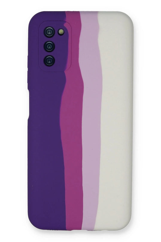Samsung Galaxy A03S Ebruli Lansman Silikon Kılıf - Mor