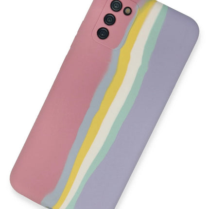 Samsung Galaxy A03S Ebruli Lansman Silikon Kılıf - Pembe 2