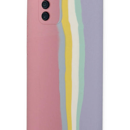Samsung Galaxy A03S Ebruli Lansman Silikon Kılıf - Pembe 3
