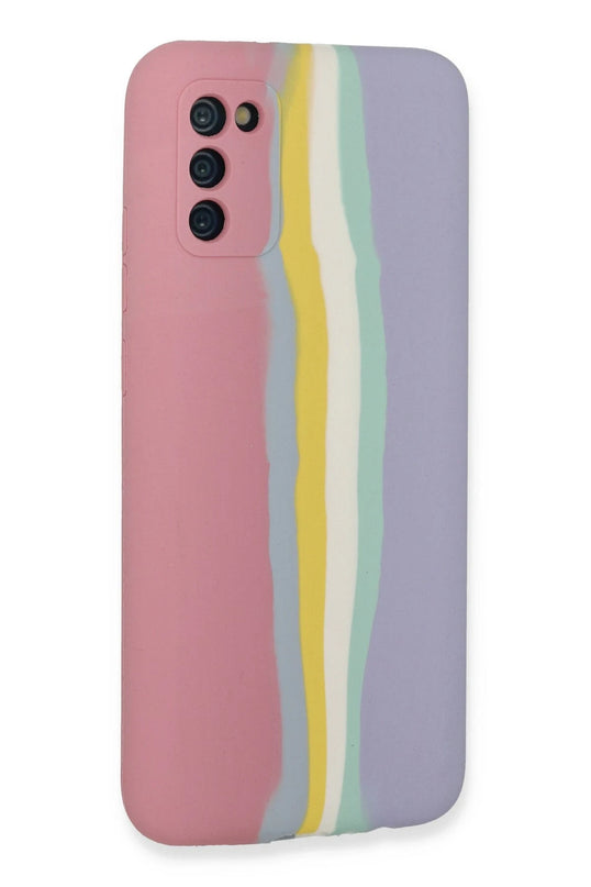 Samsung Galaxy A03S Ebruli Lansman Silikon Kılıf - Pembe 3