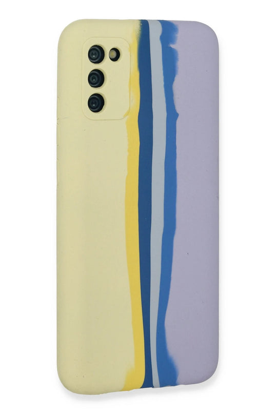 Samsung Galaxy A03S Ebruli Lansman Silikon Kılıf - Sarı 2 3