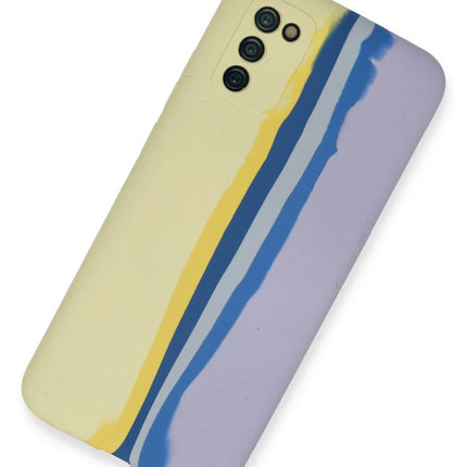 Samsung Galaxy A03S Ebruli Lansman Silikon Kılıf - Sarı 2 2
