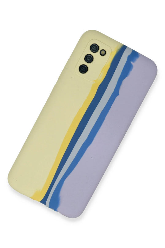 Samsung Galaxy A03S Ebruli Lansman Silikon Kılıf - Sarı 2 2