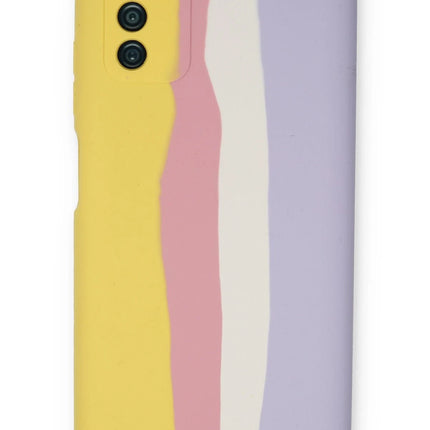 Samsung Galaxy A03S Ebruli Lansman Silikon Kılıf - Sarı