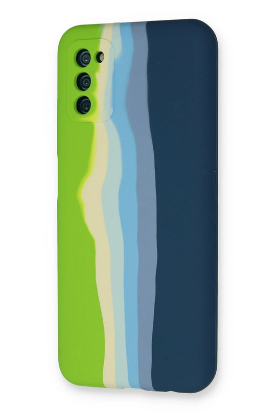 Samsung Galaxy A03S Ebruli Lansman Silikon Kılıf - Yeşil 3