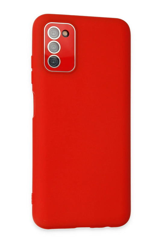 Samsung Galaxy A03S Lansman Glass Kapak Kılıf - Kırmızı 2
