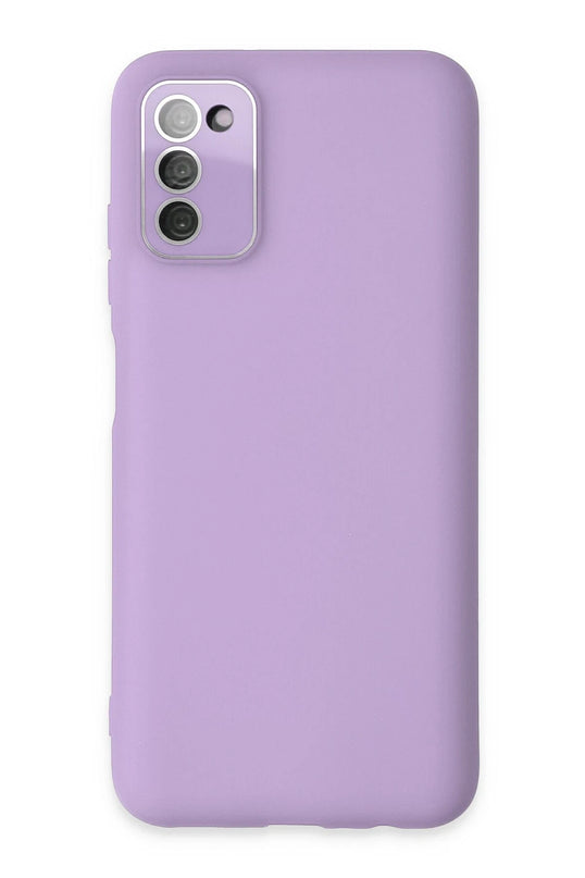Samsung Galaxy A03S Lansman Glass Kapak Kılıf - Lila