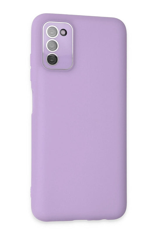 Samsung Galaxy A03S Lansman Glass Kapak Kılıf - Lila 2