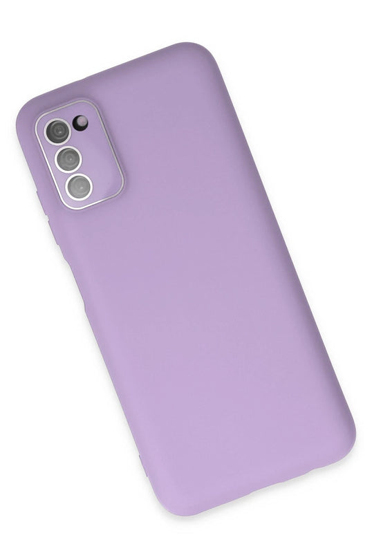 Samsung Galaxy A03S Lansman Glass Kapak Kılıf - Lila 3
