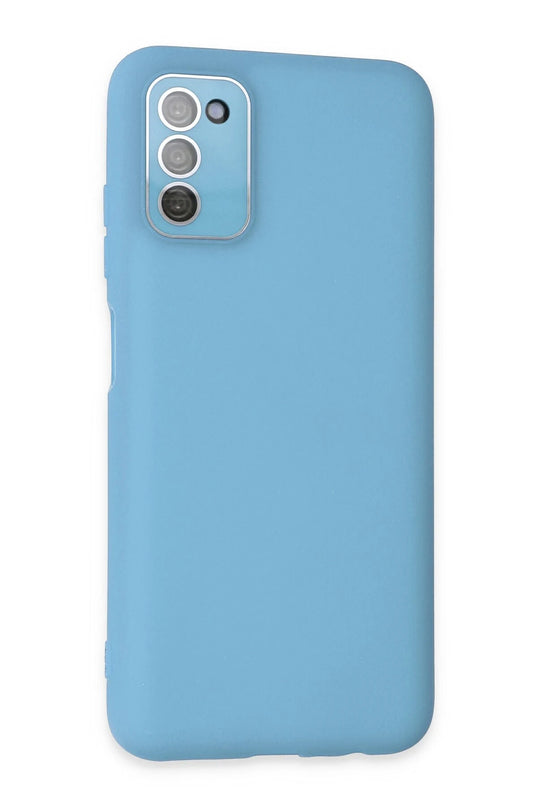 Samsung Galaxy A03S Lansman Glass Kapak Kılıf - Mavi 2