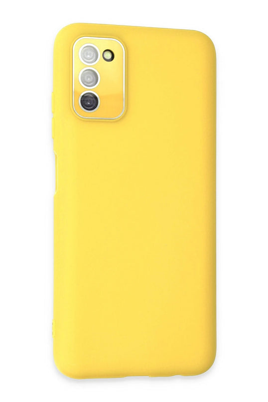 Samsung Galaxy A03S Lansman Glass Kapak Kılıf - Sarı 2