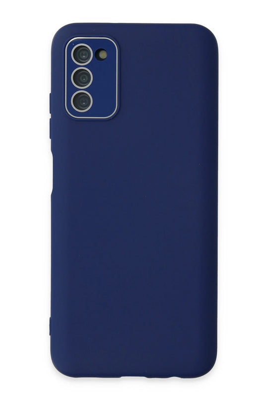 Samsung Galaxy A03S Lansman Glass Kapak Kılıf - Sky Blue