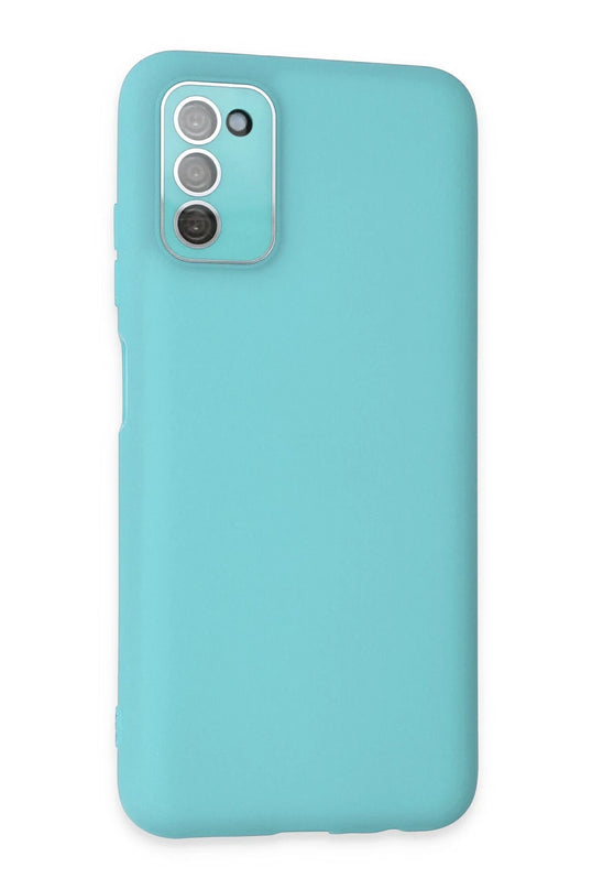 Samsung Galaxy A03S Lansman Glass Kapak Kılıf - Turkuaz 2