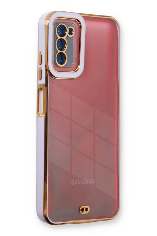 Samsung Galaxy A03S Liva Lens Silikon Kılıf - Lila