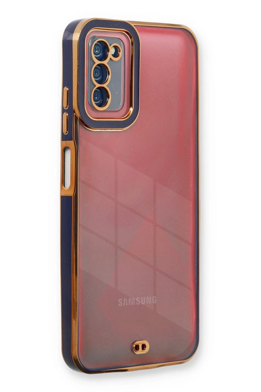 Samsung Galaxy A03S Liva Lens Silikon Kılıf - Mavi