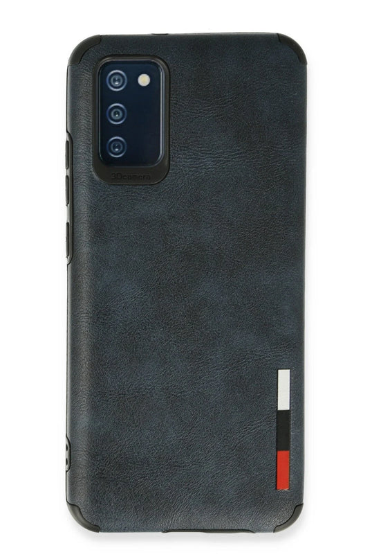 Samsung Galaxy A03S Loop Deri Silikon Kılıf - Lacivert