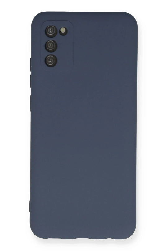 Samsung Galaxy A03S Nano içi Kadife Silikon Kılıf - Gri