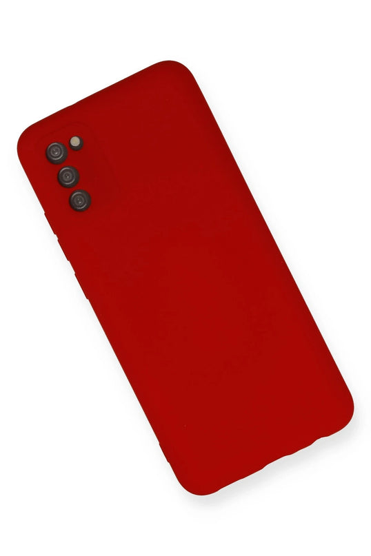 Samsung Galaxy A03S Nano içi Kadife Silikon Kılıf - Kırmızı 2