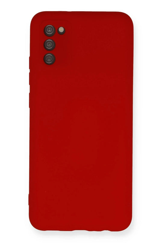 Samsung Galaxy A03S Nano içi Kadife Silikon Kılıf - Kırmızı